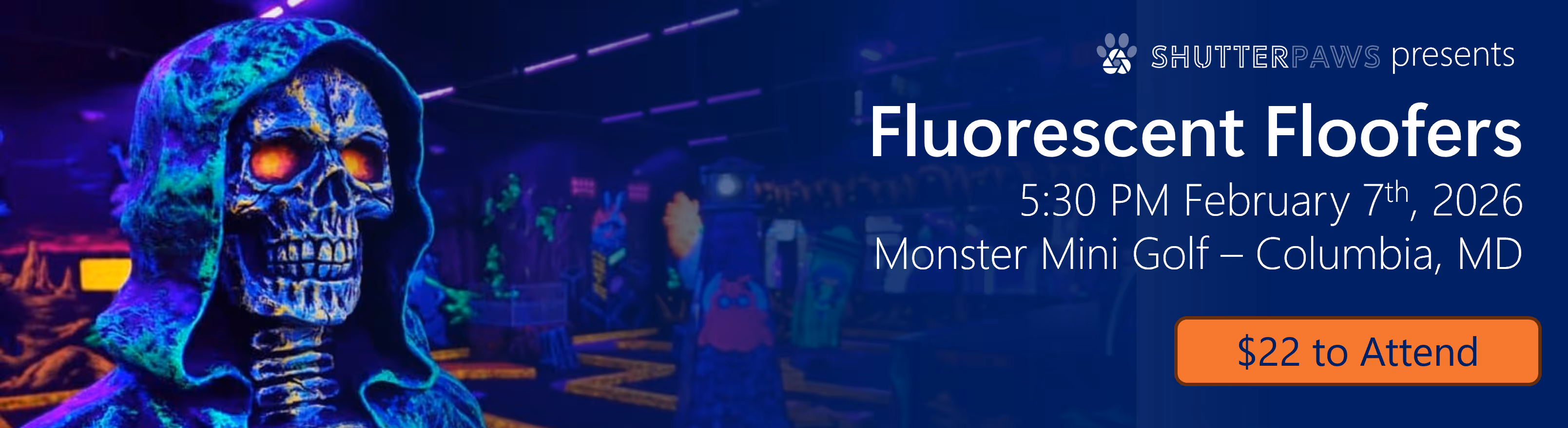 Fluorescent Floofers: Glow in the Dark Mini Golf